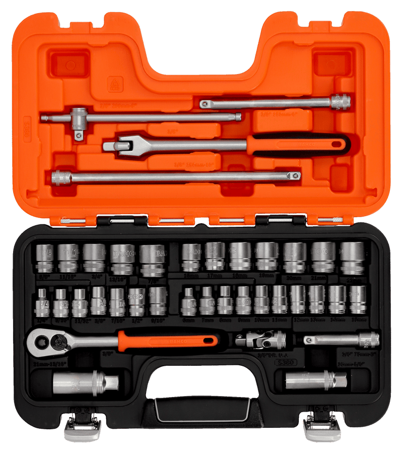 Bahco (S380) 3/8" Socket Wrench Set 38 pieces