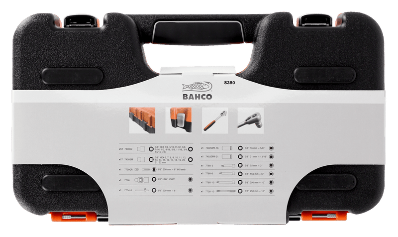Bahco (S380) 3/8" Socket Wrench Set 38 pieces