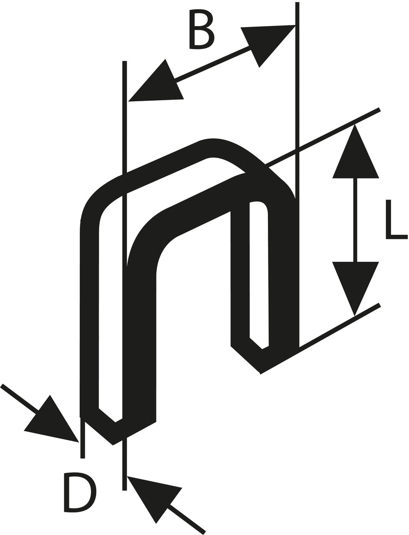 Bosch 6 / 26 MM Small Back Staples, Type 55
