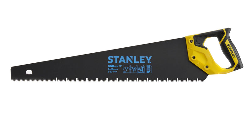 Sierra para placas de yeso Stanley (2-20-149) JETCUT de 22 pulg. (550 mm) y 7 dientes por pulgada BladeArmor