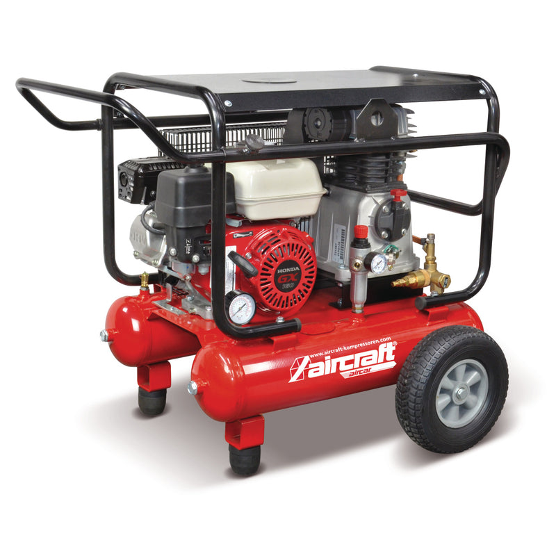 (2005500) Compressor móvel de pistão com motor a gasolina AIRCAR-BAU 500/20 B PRO