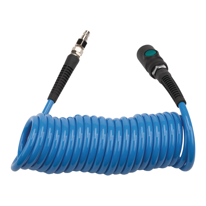 (2105871) Spiral hose PU 6.5x10mm 5m with one-hand safety coupling