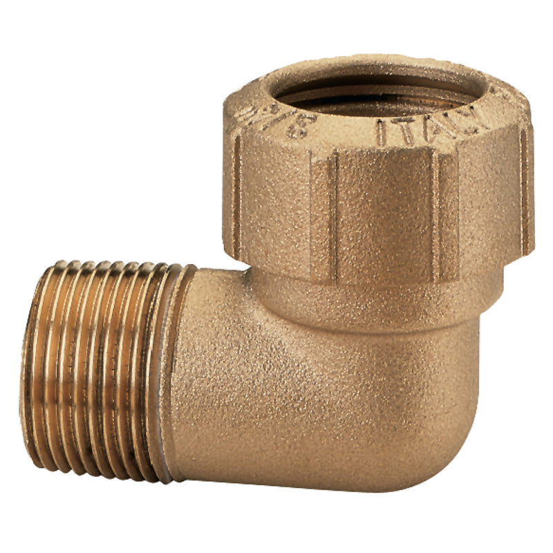 (2154051) Conector roscado en ángulo de 90° (latón) 40 mm de diámetro exterior / R1 1/4" ET