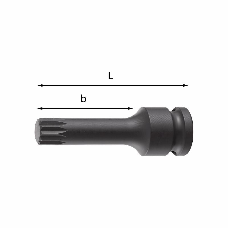Llave de vaso de impacto USAG (233 1/2 MXZN) Xzn para buje de rueda trasera - Audi/Vw/Seat/Skoda