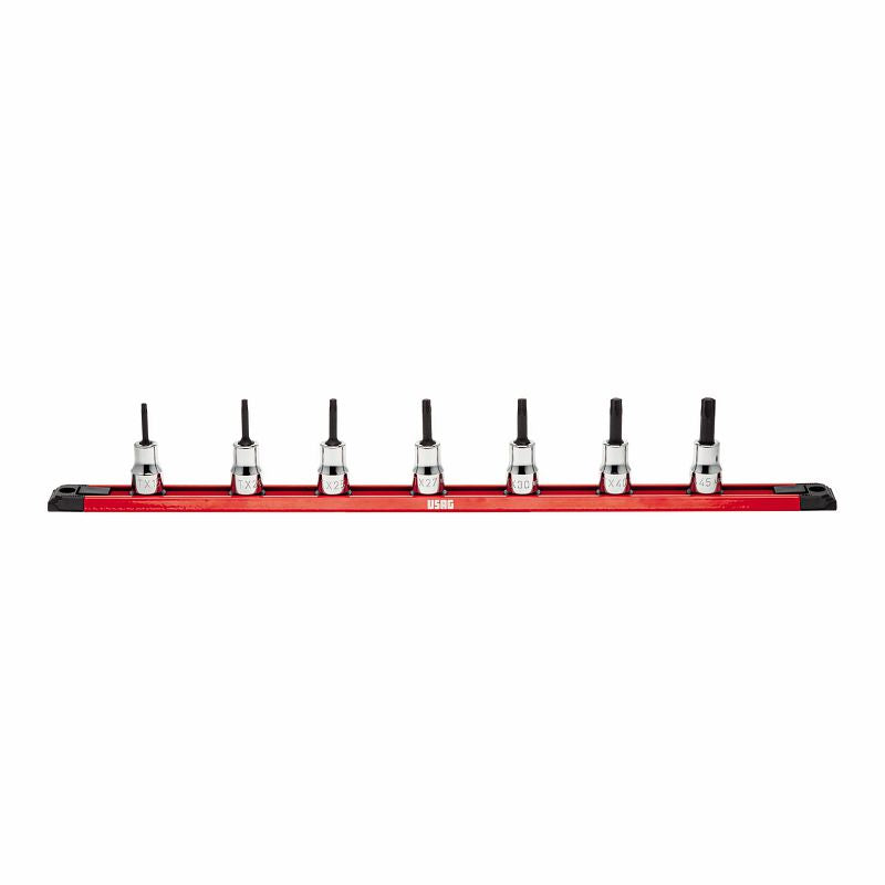 Juego de 7 puntas de vaso USAG (233 3/8 NTX/S7) para tornillos Torx®