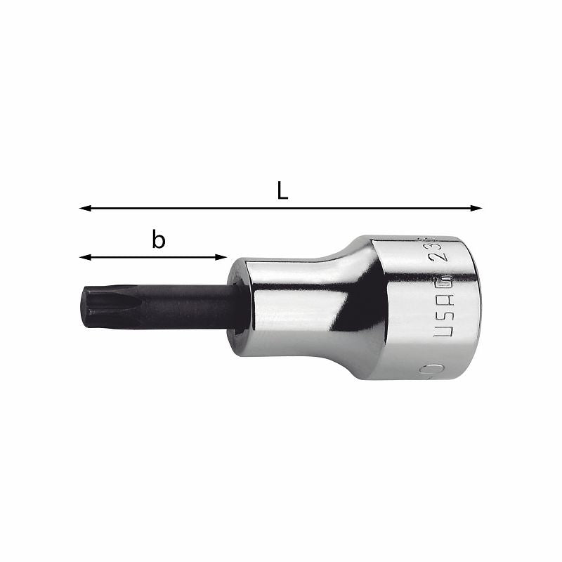 Brocas de encaixe USAG (233 3/8 NTX) para parafusos Torx®