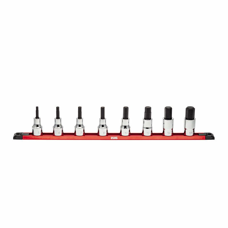 Juego de 8 puntas de vaso USAG (234 1/2 N/S8) para tornillos de cabeza hueca hexagonal