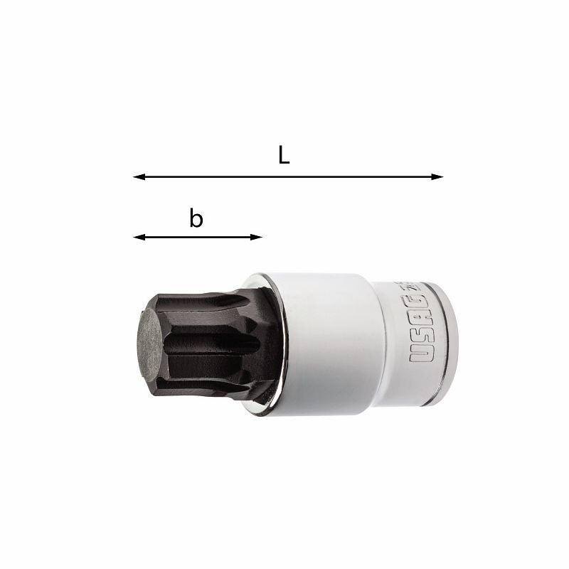 Brocas de encaixe USAG (234 1/2 X) com perfil sextavado X-Grip especial para parafusos de encaixe sextavado