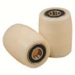Roda dianteira em nylon branca Ø80x70mm motorizada