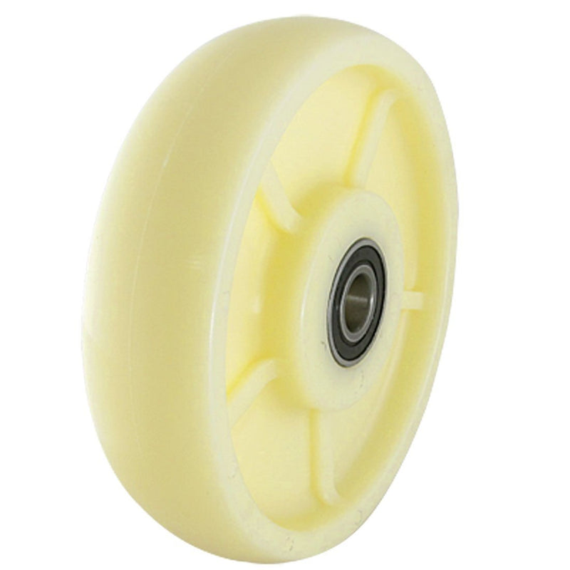 Roda traseira em nylon branco Ø200x50mm Furo=20 motorizada