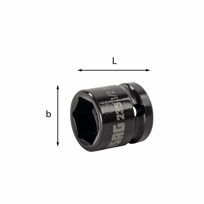 USAG (235 1/2 MB) Short Impact Hexagonal Sockets