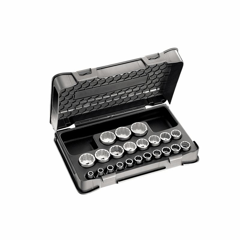 USAG (235 1/2 N/C22) Surtido con dados bihexagonales en estuche de ABS (22 uds.)