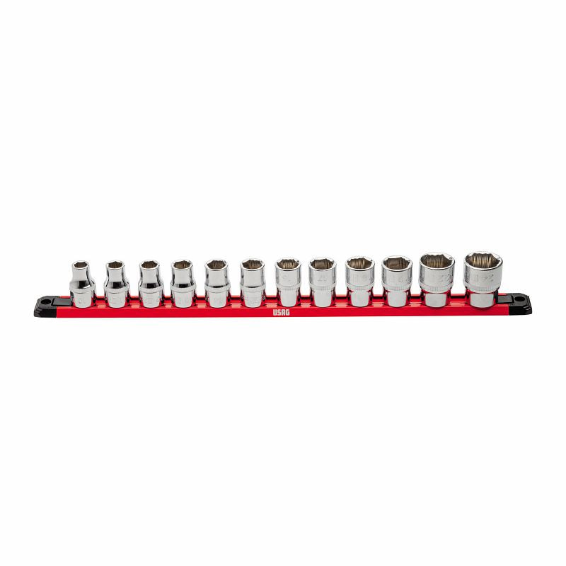 USAG (235 1/2 X/SE12) Set Of 12 Exagonal Sockets With Special Profile X-Grip