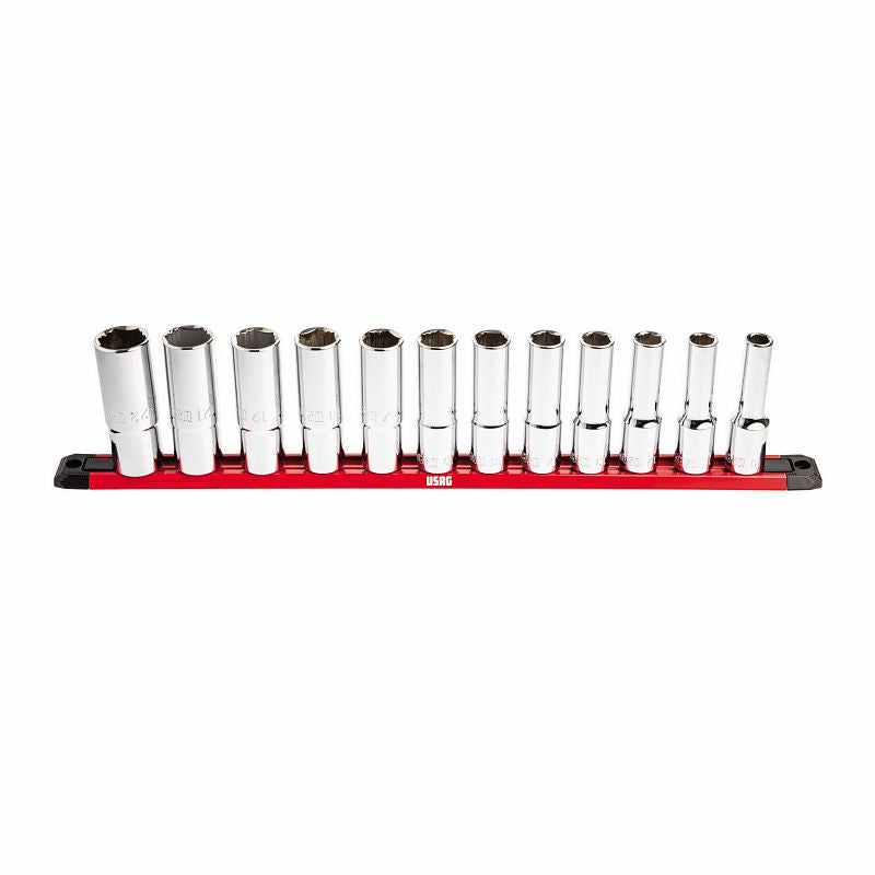 USAG (235 1/2 XL/SE12) Set Of 12 Hexagonal Sockets With Special Profile X-Grip