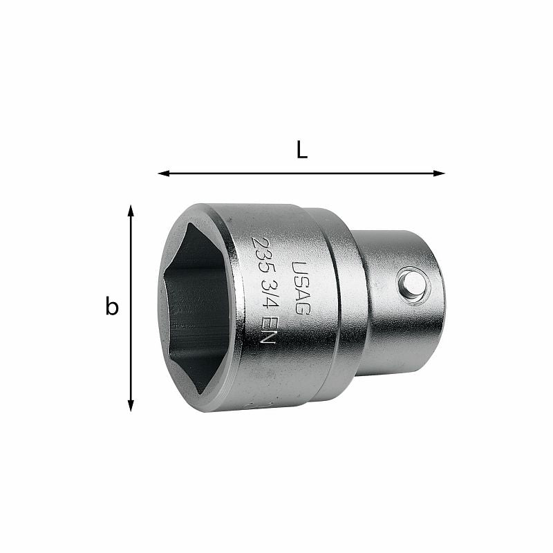 Soquetes hexagonais USAG (235 3/4 PT)