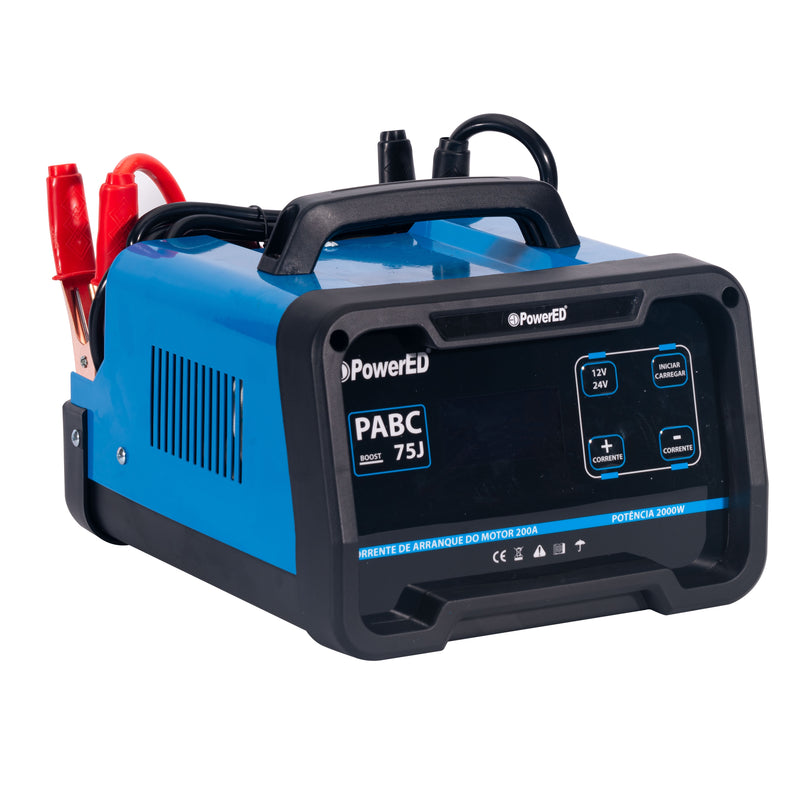 Carregador Baterias Automatico 12/24V 75a PowerED (PABC75J)