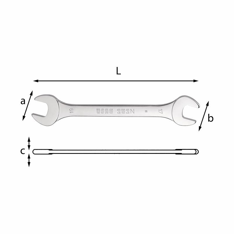 USAG (252 N) Double Ended Open Jaw Wrenches