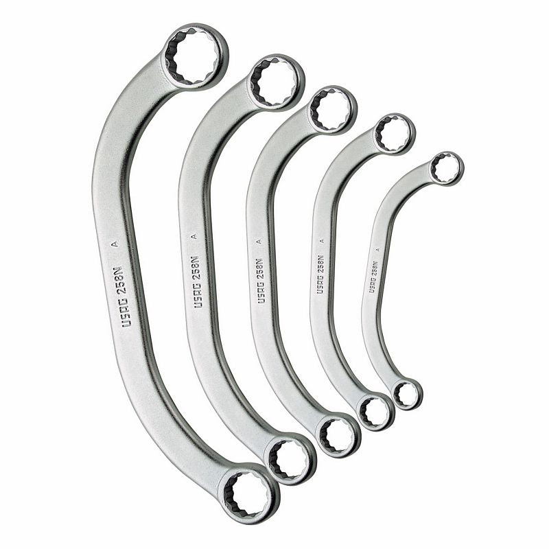 USAG (258 N/SE5) Juego de 5 llaves de anillo bihexagonales