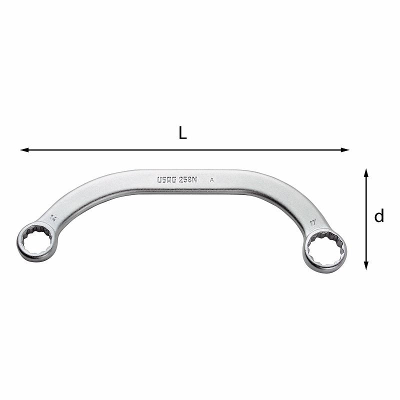 Llaves de anillo bihexagonales de doble extremo especiales USAG (258 N)