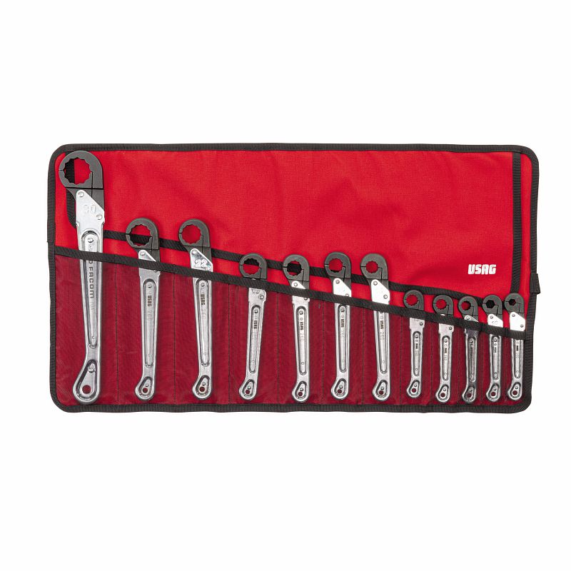 USAG (260/B12) Set Of 12 Ratchet Wrenches For Connectors