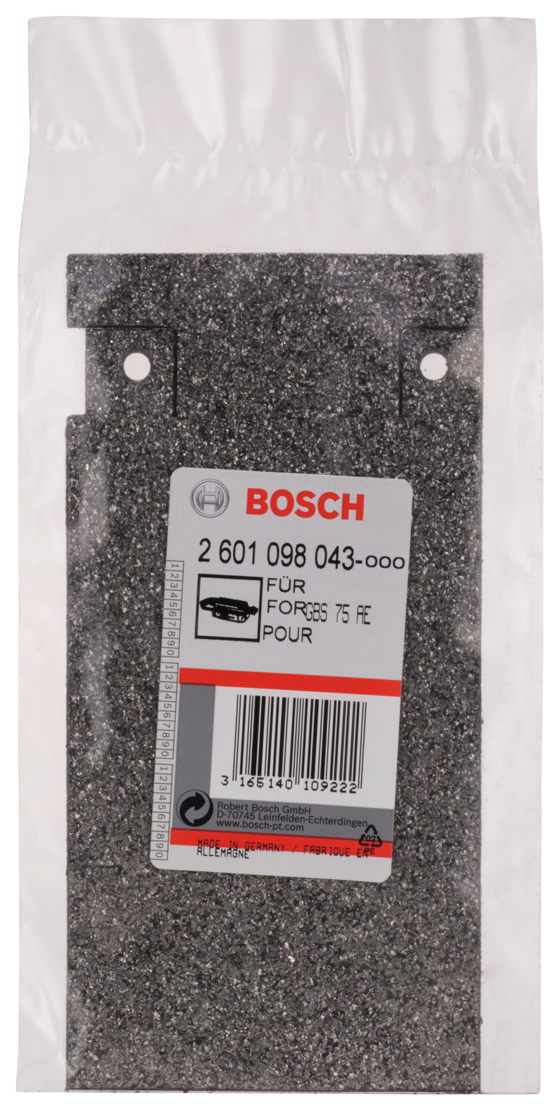 Base de lijado de grafito Bosch GBS 75AE