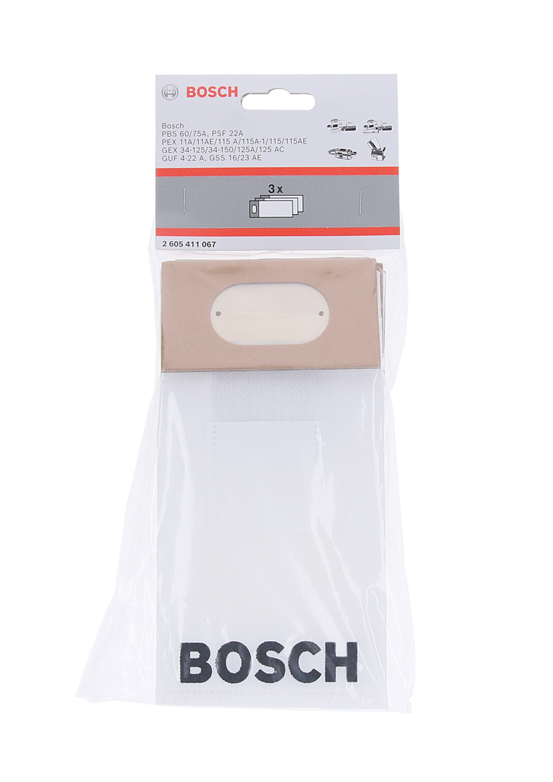Bosch 3 bolsas de papel para polvo PEX12/GEX150