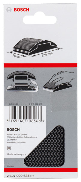Bloco de lixa manual Bosch 70x130mm, 1x