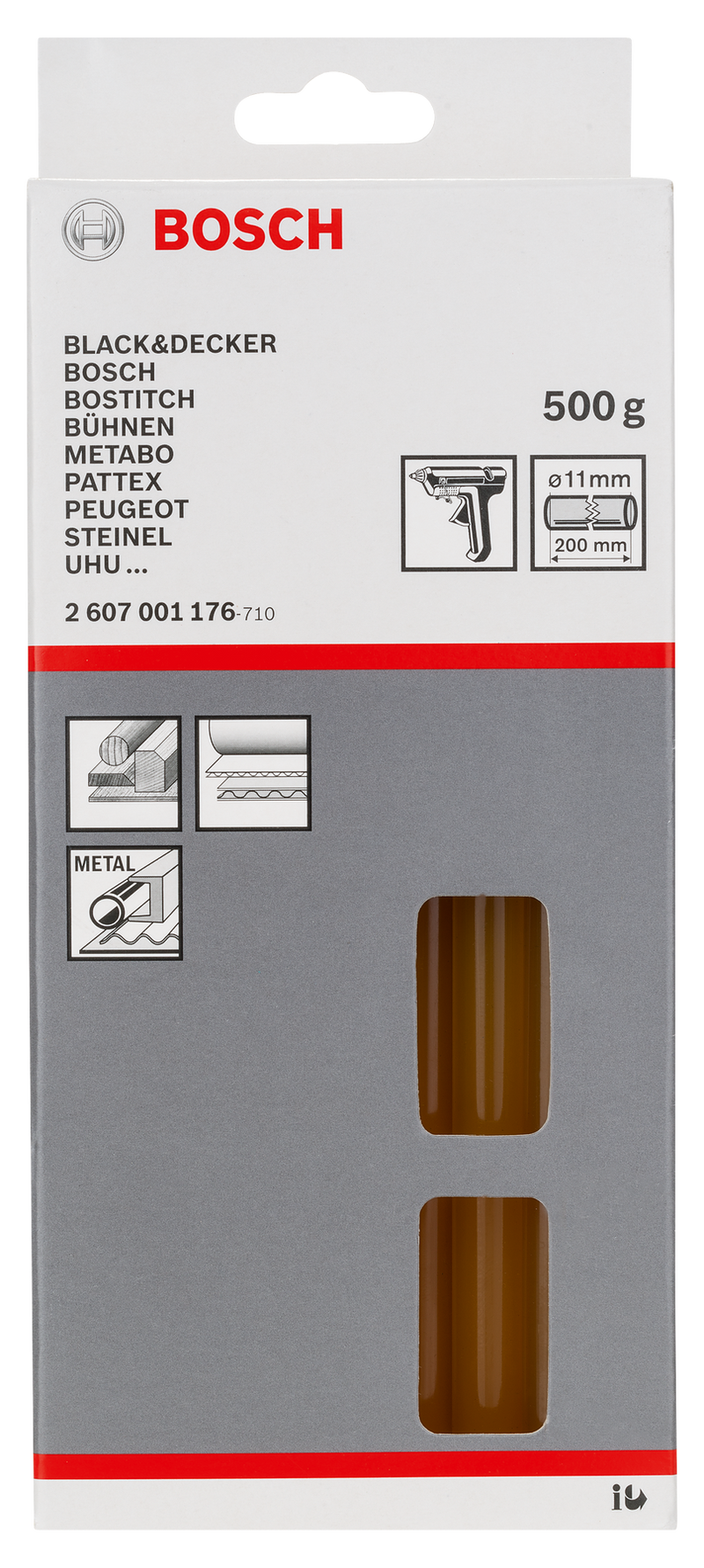 Barras de pegamento amarillas Bosch (500 g)