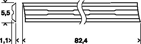 Bosch Set of Knives 10P-82,4x1,1x5,5