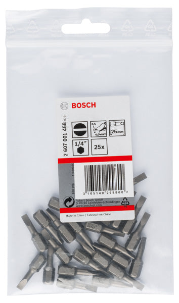 Ponta de chave de fendas extra-dura Bosch. S 0,5x4,0, 25 mm