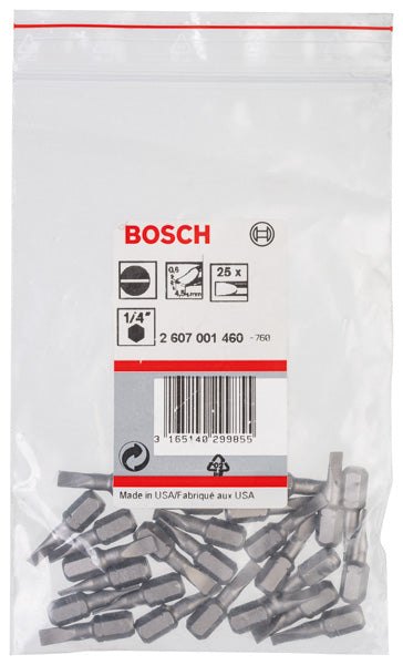 Bosch Extra-hard screwdriver bit . S 0.6x4.5, 25 mm