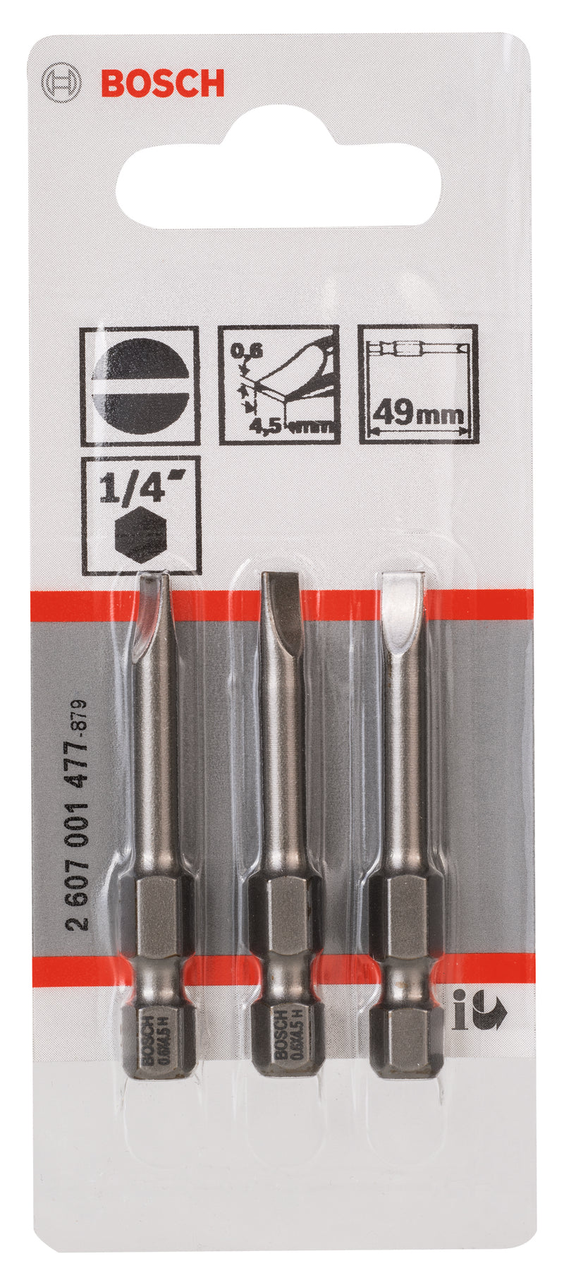 Bosch Screwdriver Bit LS 0.6 x 4.5 (49mm) x 3