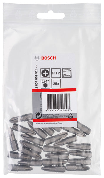 Juego Bosch de 25 piezas PH2, 25 mm