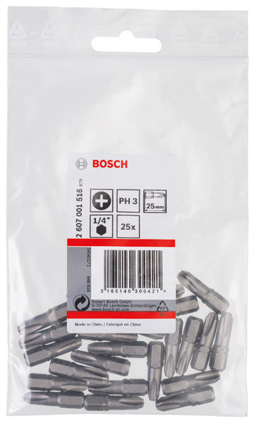 Juego Bosch de 25 piezas PH3, 25 mm