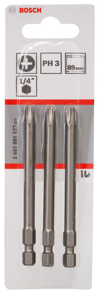 Punta de destornillador Bosch PH3 (89 mm) x 3
