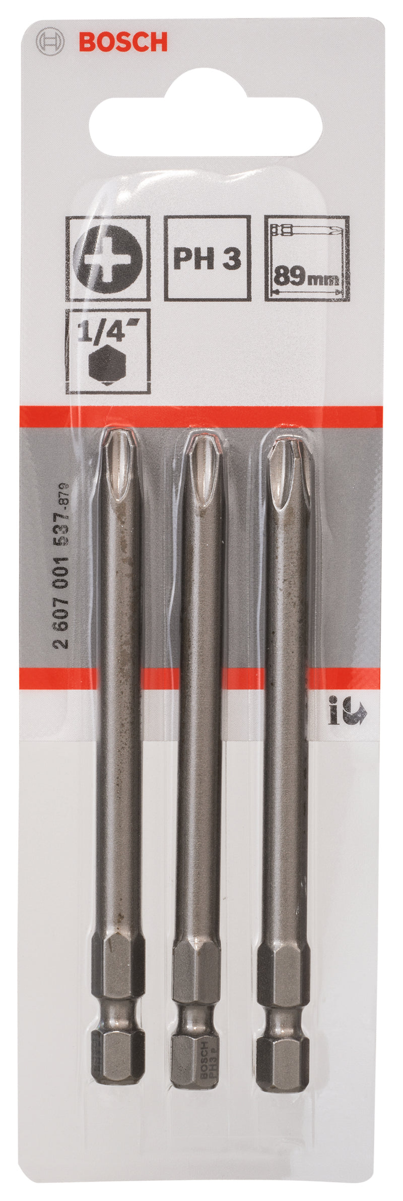Punta de destornillador Bosch PH3 (89 mm) x 3