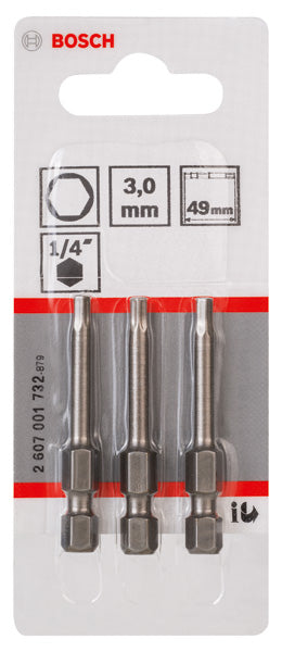 Punta de destornillador Bosch de 3 (49 mm) x 3