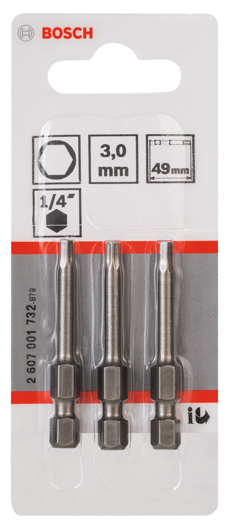 Punta de destornillador Bosch de 3 (49 mm) x 3