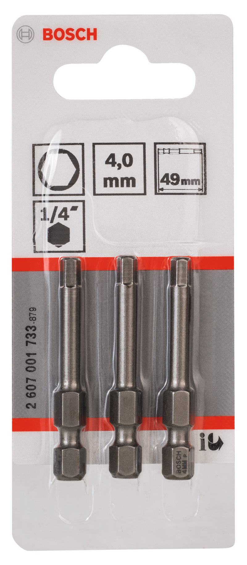 Punta de destornillador Bosch de 4 (49 mm) x 3