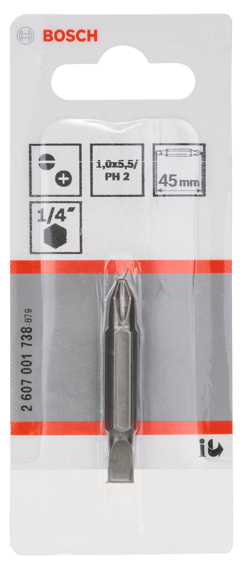 Bosch D-E Bit LS1.0 x 5.5 - PH2 (45mm) x 1
