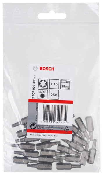 Bosch Set 25 pcs. T15, 25 mm