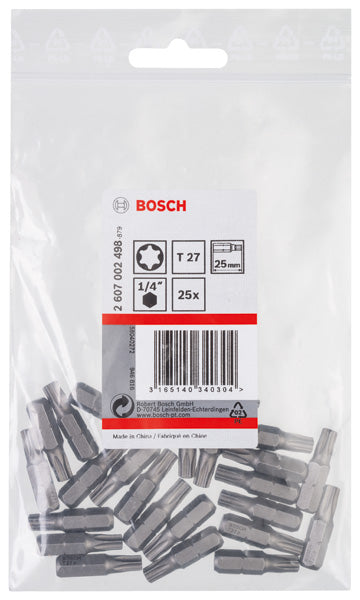 Punta de destornillador extradura Bosch T27, 25 mm