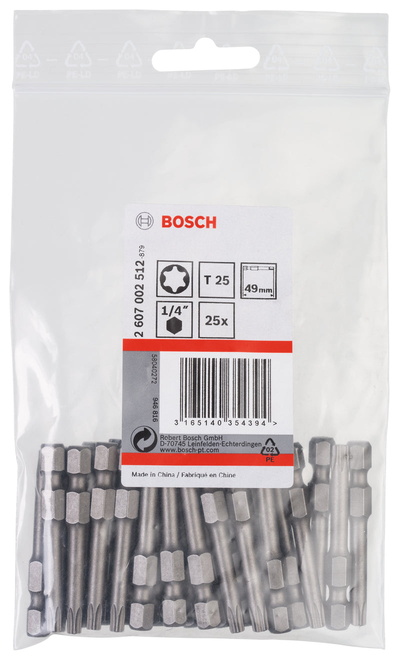 Bosch T25 XH 49 mm Paquete de 25