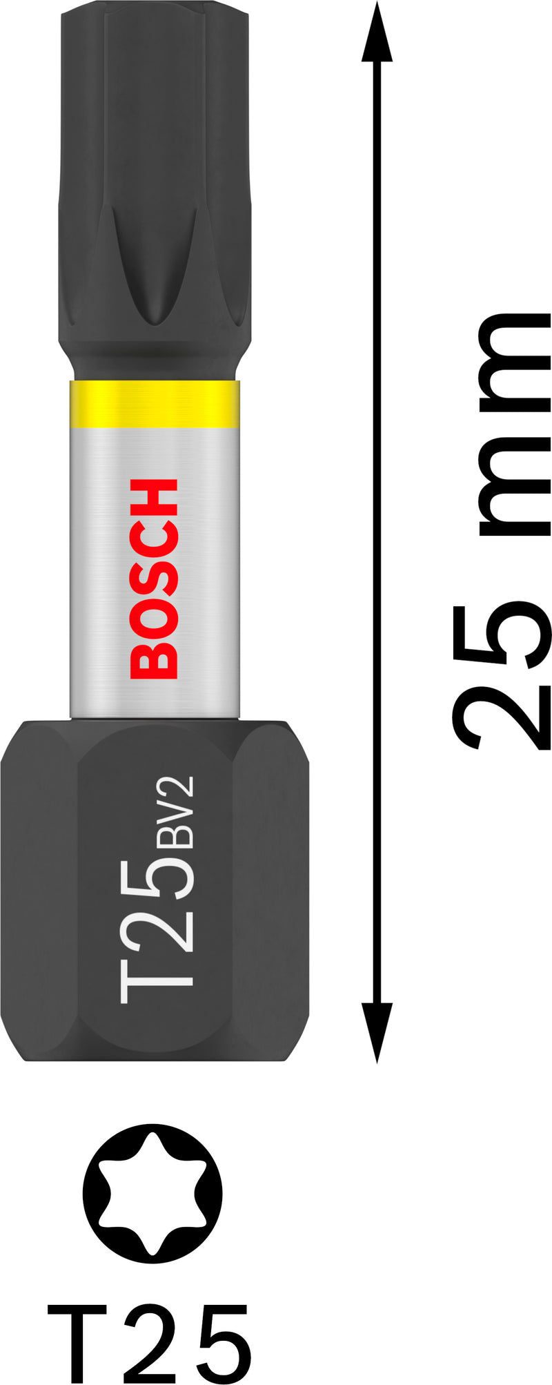 Bosch Screwdriver Bit Impact T25 25mm 25pc