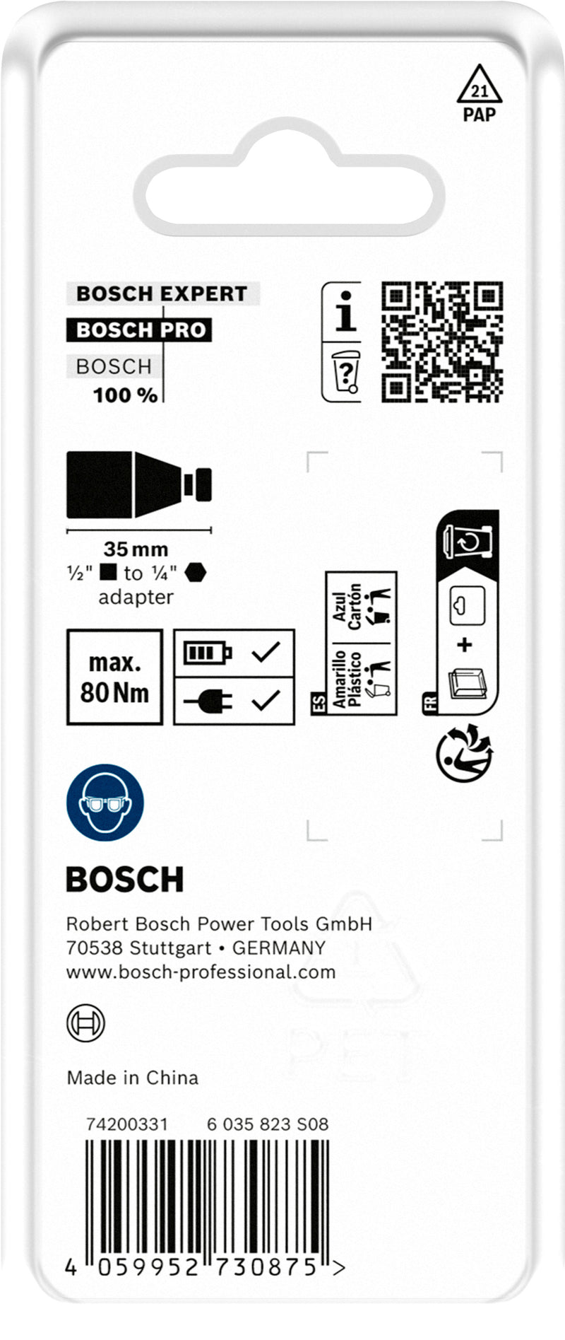 Porta-ferramentas Bosch Accessories (Adaptador de broca PRO Impact, 1/2")