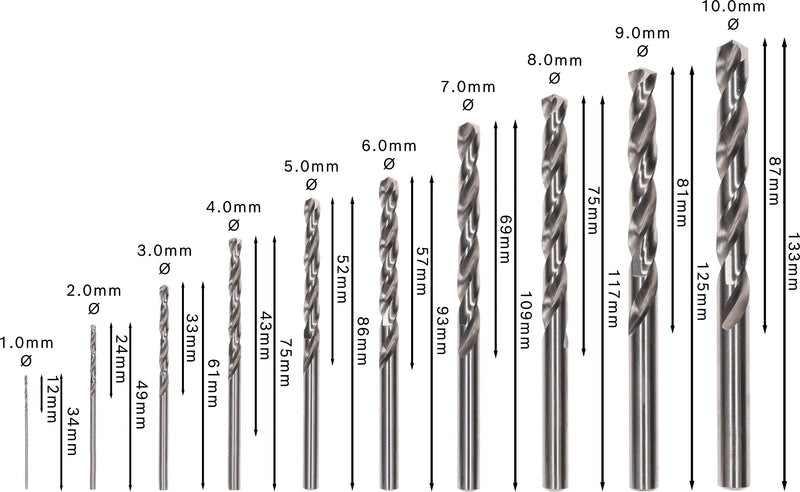 Bosch RobustLine HSS-G, 135°, 10 piezas