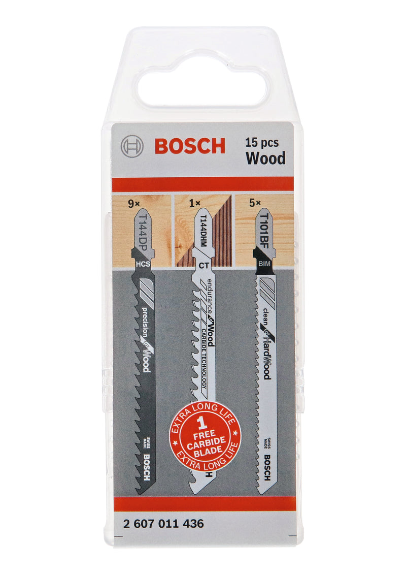Bosch 15 x JSB Set for Wood + 1 x EXPERT T144D