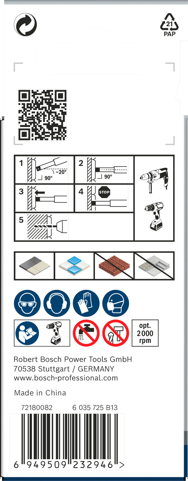 Bosch Expert for Ceramic Diamond Drill Bit set