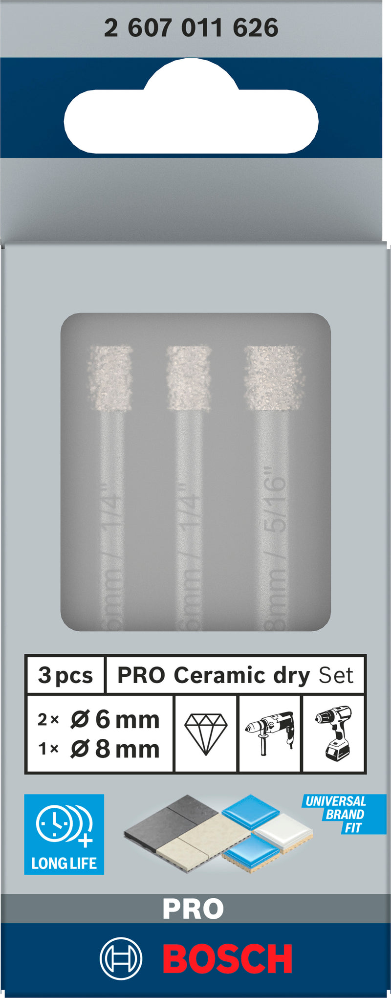 Bosch Expert for Ceramic Diamond Drill Bit set