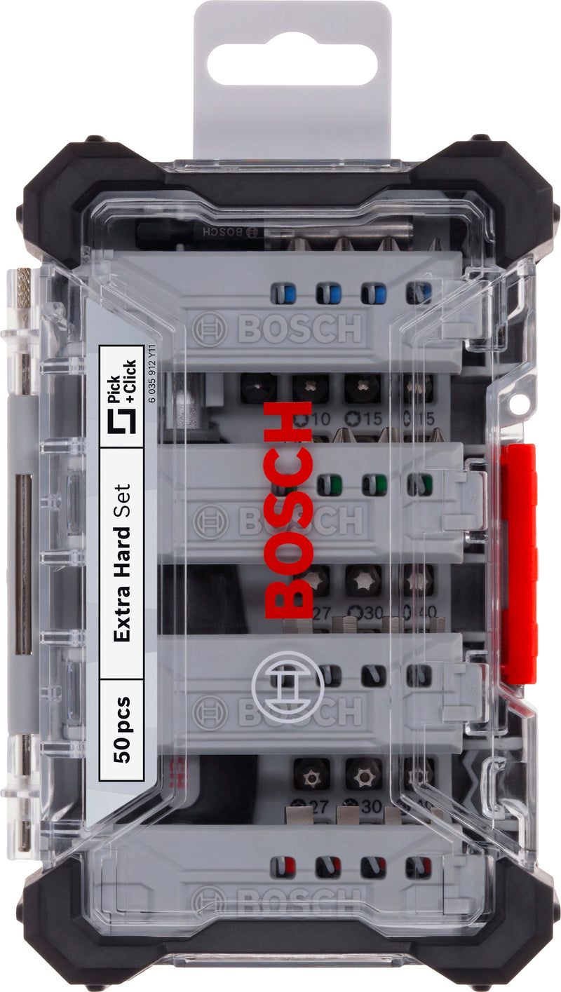 Bosch Extra Hard Screwdriver Bit Set, 50 pcs